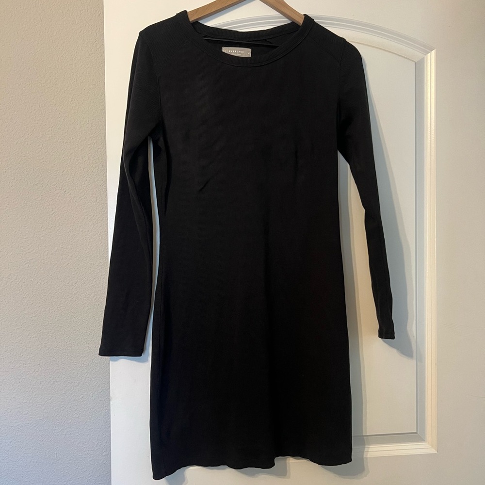 Everlane Ribbed Long Sleeve Cotton Mini